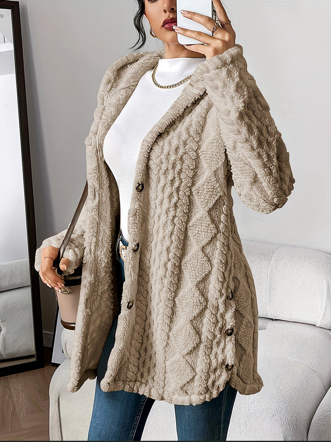 Aubrey | Cozy Hooded Knit Cardigan