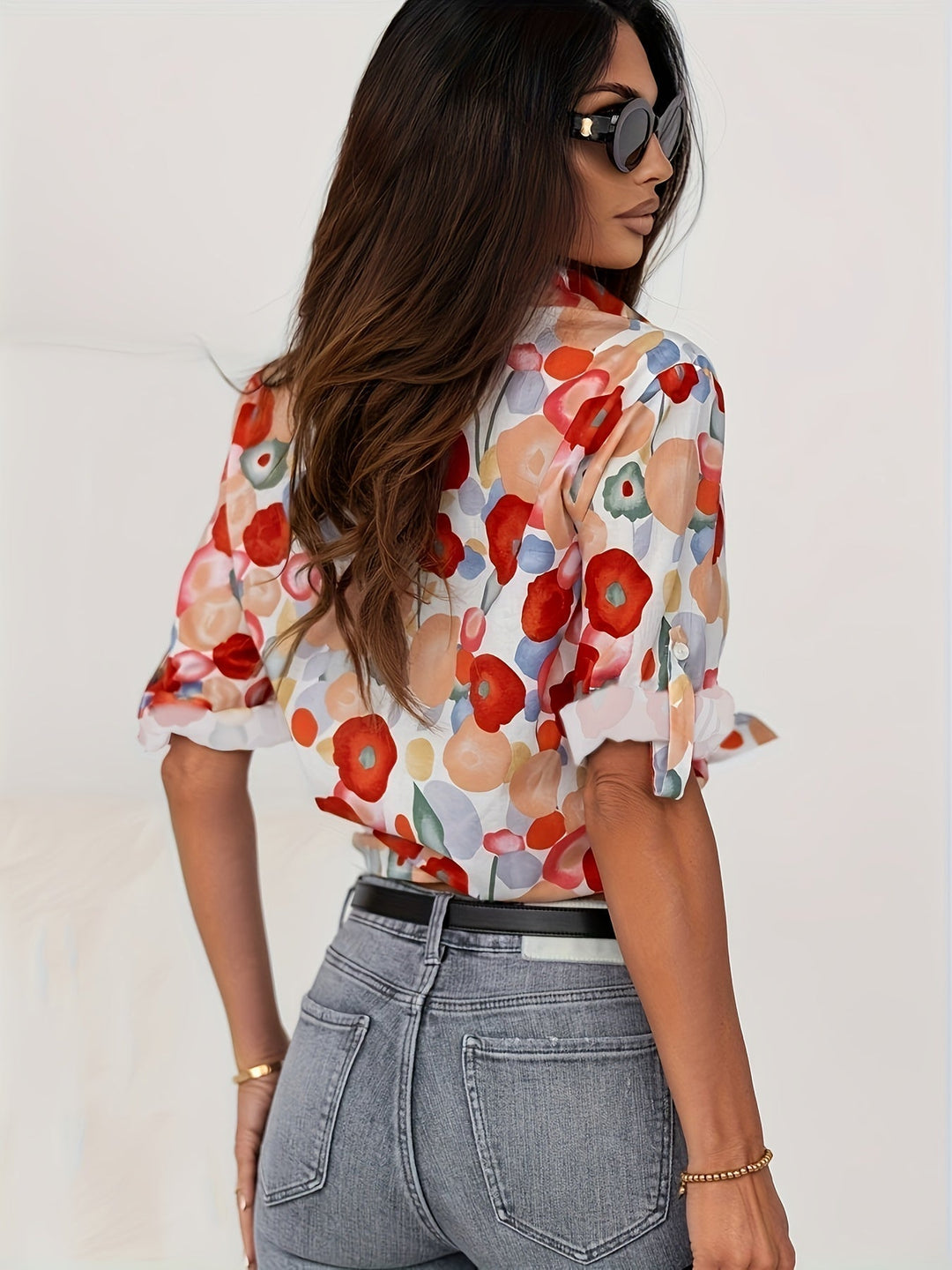 Mylene | Colourful Floral Blouse