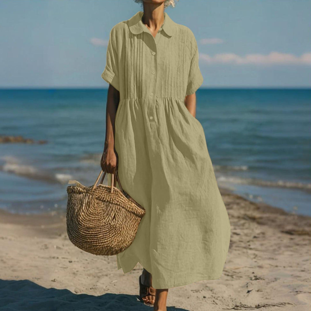 Breathable Cotton Dress Loose Fit Elegant Comfort