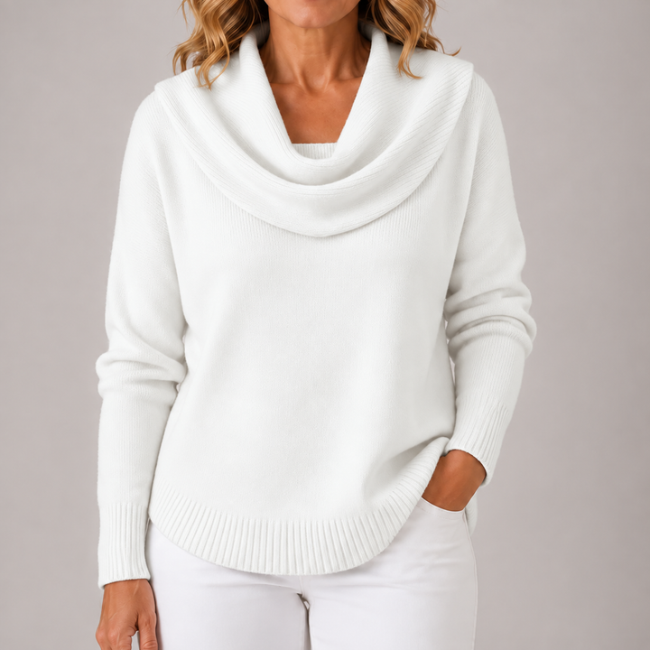 Marie | Elegant Cowl Neck Knit Sweater