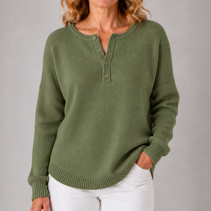 Monica | Classic Button Knit Sweater