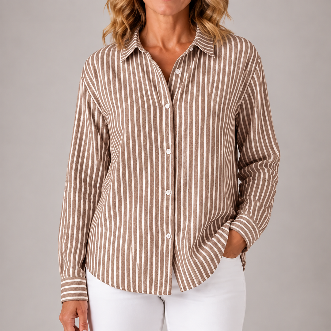 Louise | Relaxed Striped Button-Down Shirt