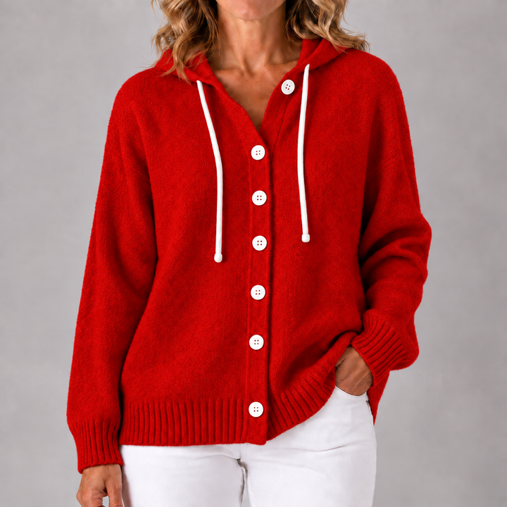 Bella | Cozy Hooded Knit Cardigan