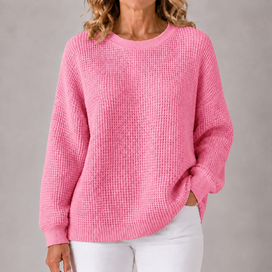 Scarlett | Cozy Waffle Knit Sweater