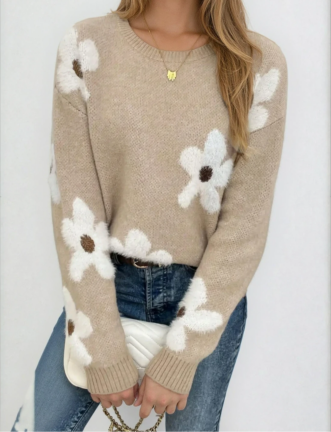 Daisy | Floral Bloom Knit Sweater