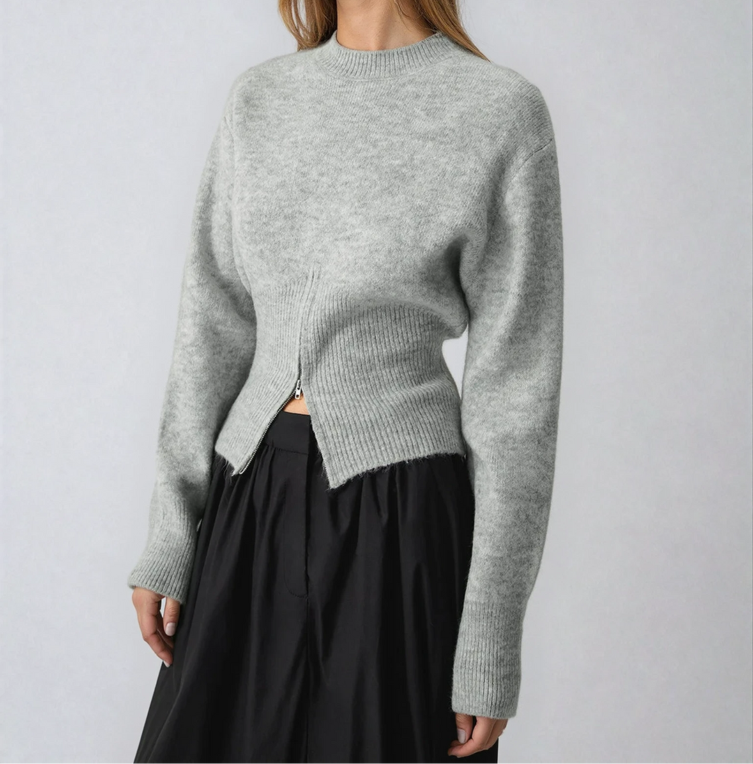 Rosalind | Soft Half-Zip Knit Sweater