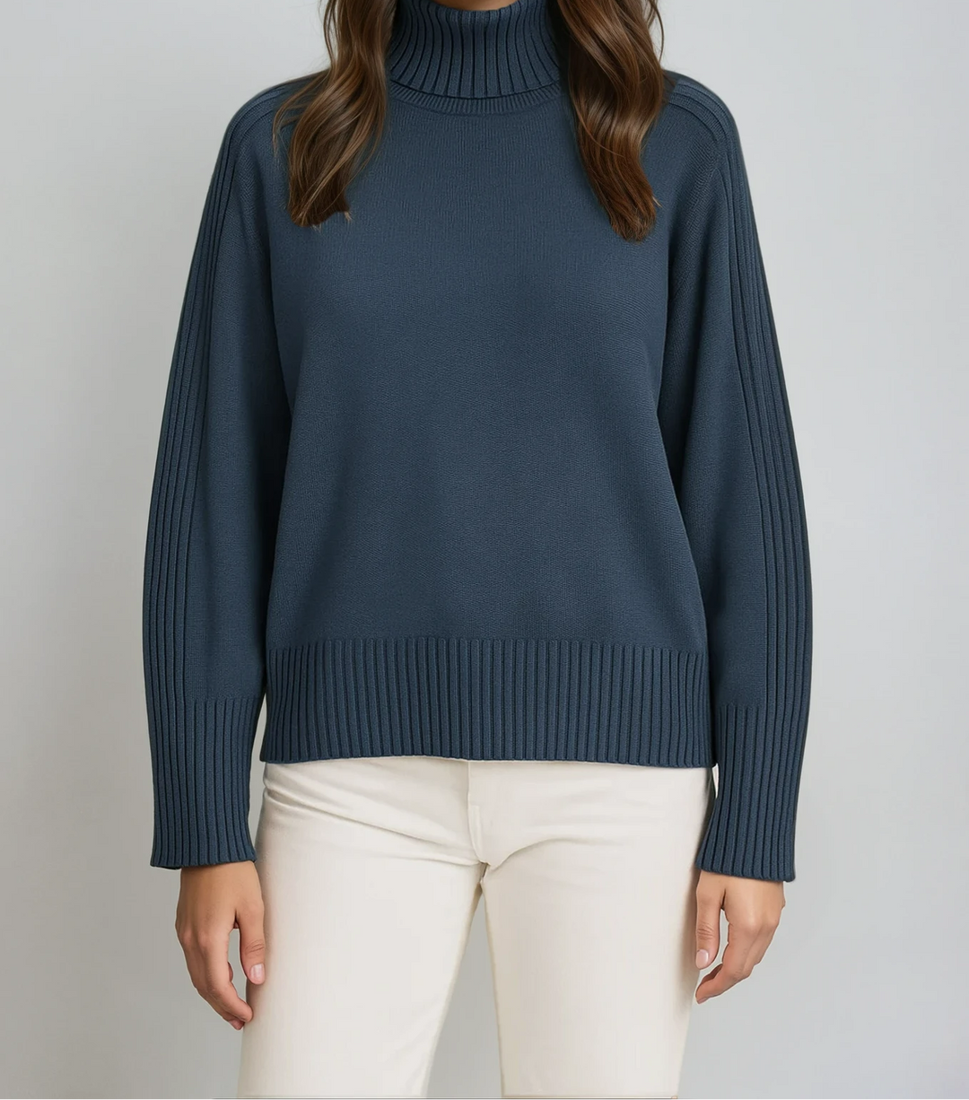 Fern | Ribbed Mock Neck Sweater