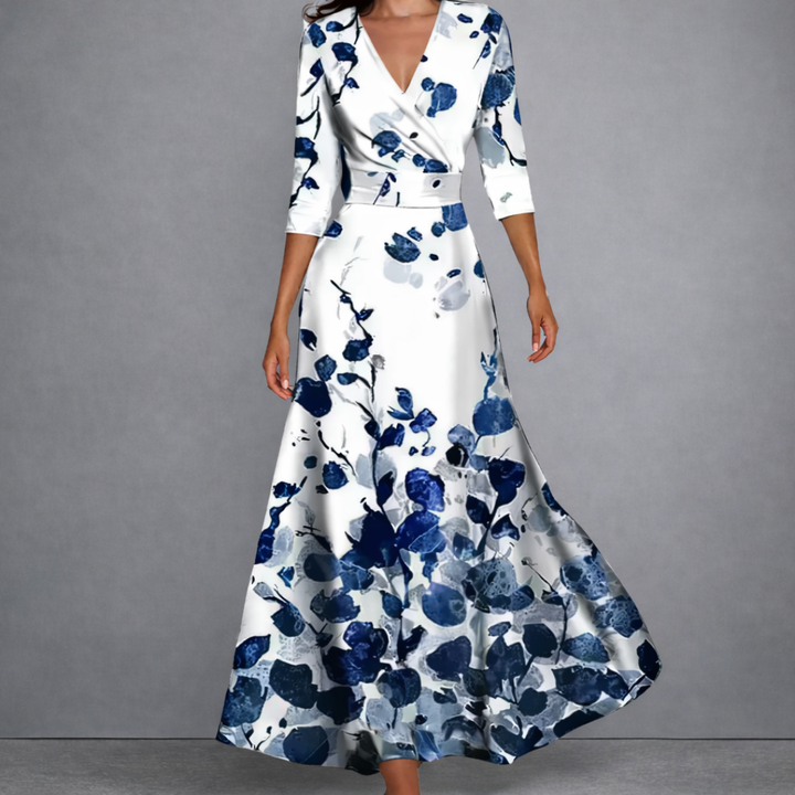 Calla | Sculpting Floral Maxi Dress for Elegant Confidence