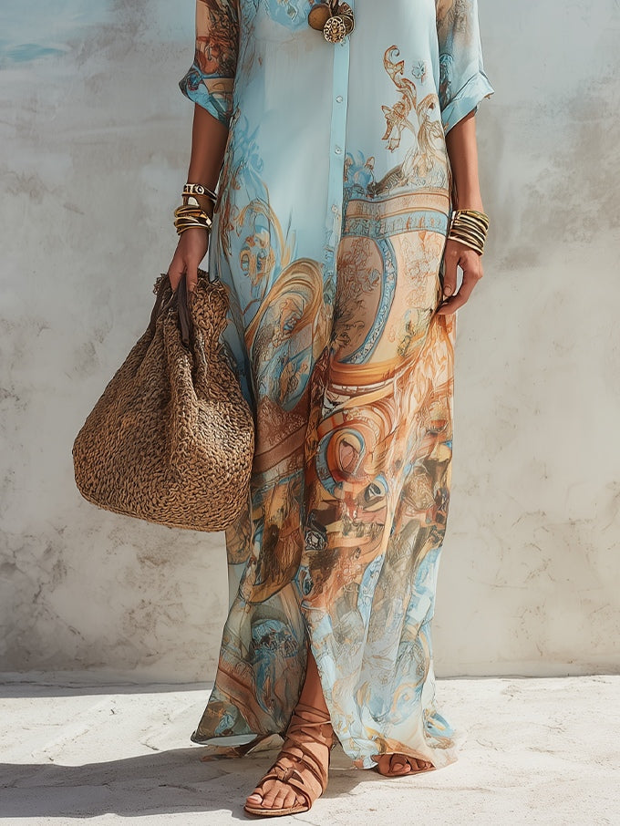 CELIA | Elegant Floral Maxi Dress