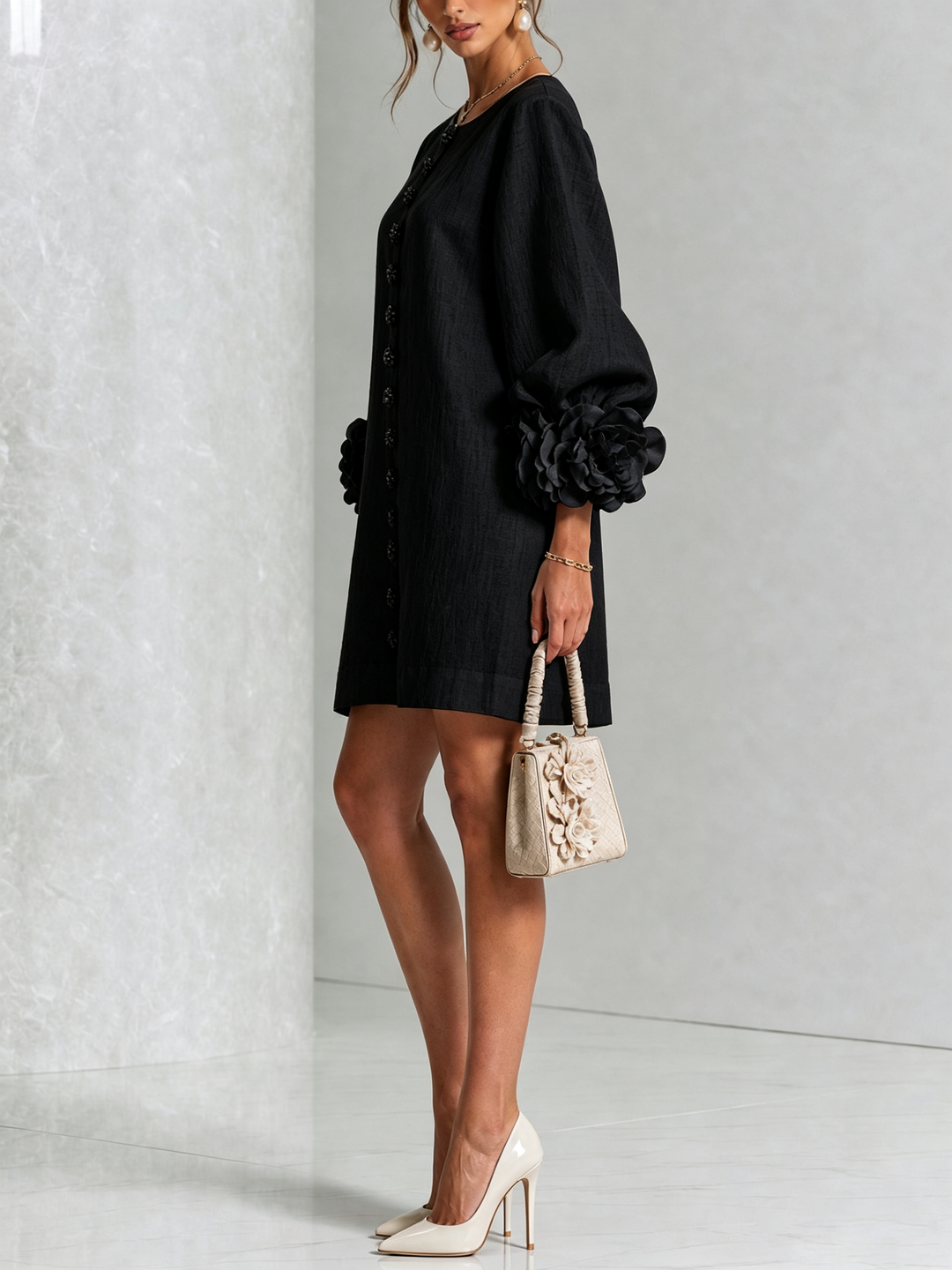 Florence™ | Floral Button-Down Mini Dress