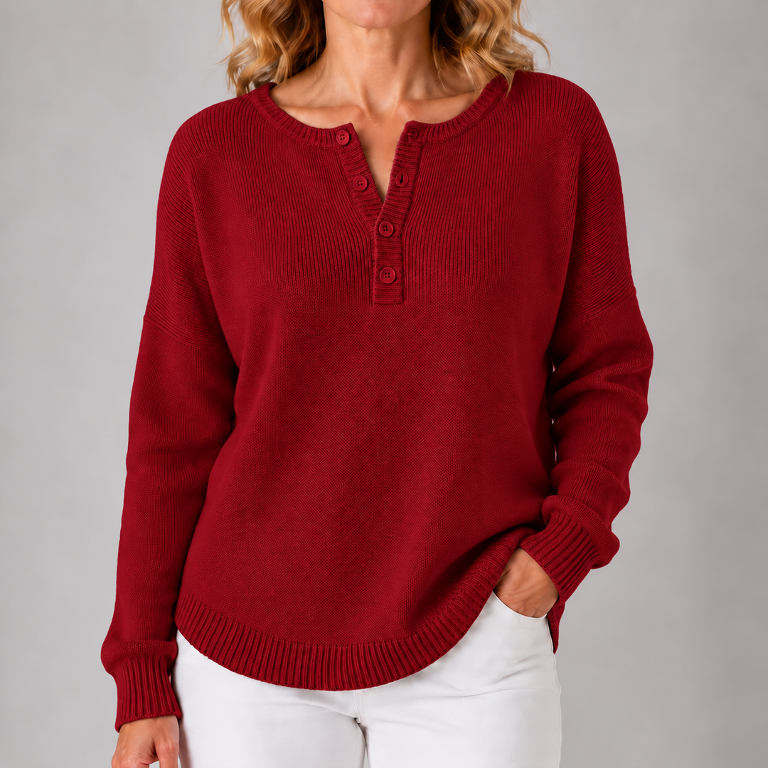 Monica | Classic Button Knit Sweater