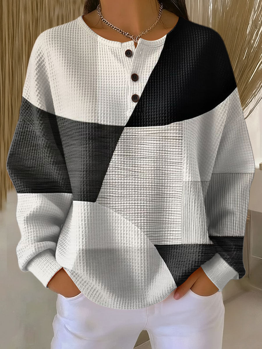 Bridgette | Colour-Block Textured Sweater