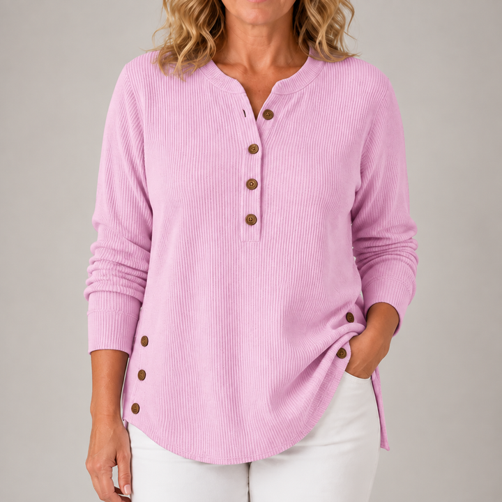 Renata | Ribbed Button Detail Tunic