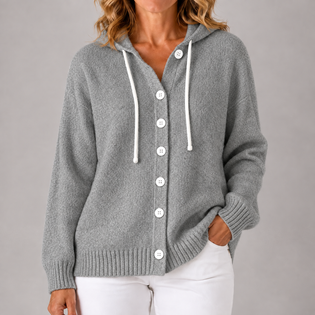 Bella | Cozy Hooded Knit Cardigan