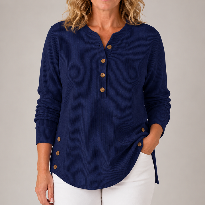 Renata | Ribbed Button Detail Tunic