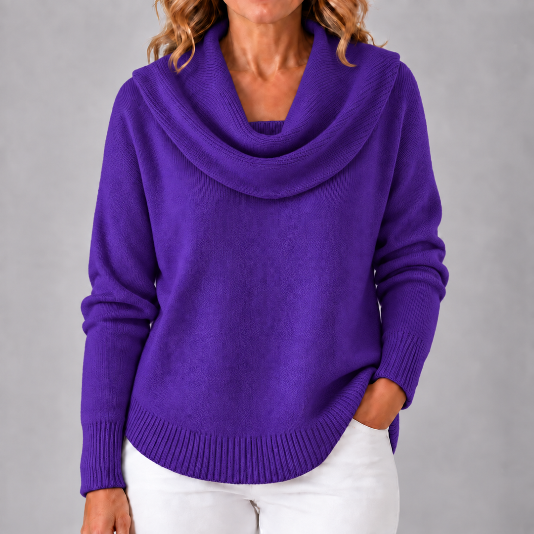 Marie | Elegant Cowl Neck Knit Sweater
