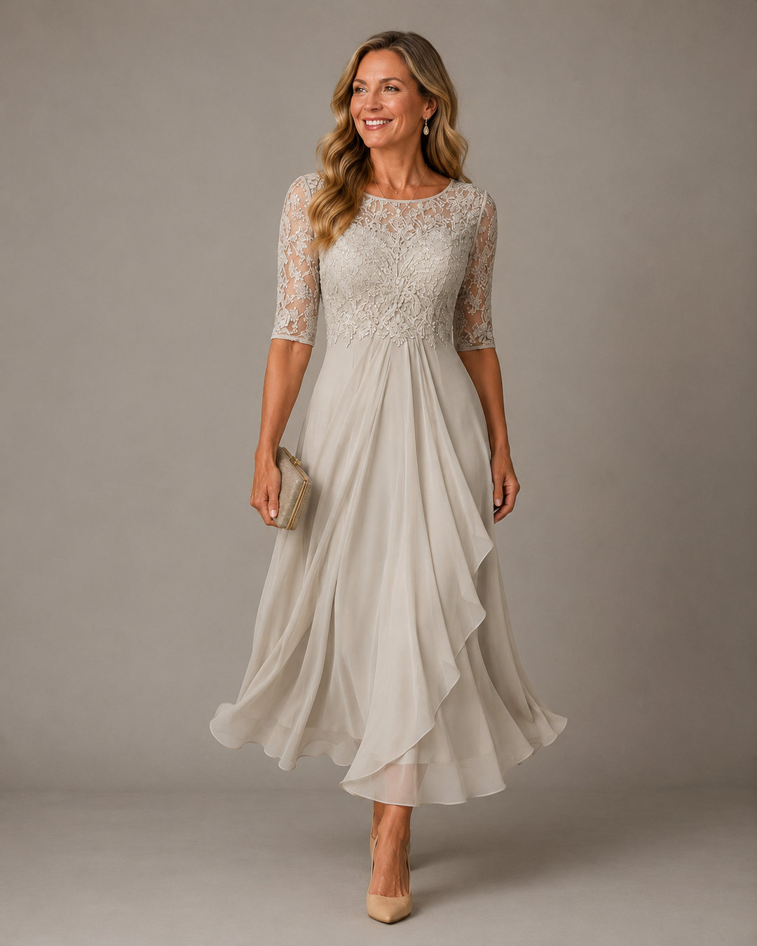 Effie™ Lace Bodice Midi Dress