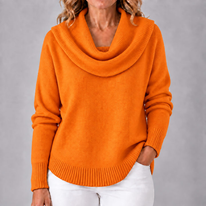 Marie | Elegant Cowl Neck Knit Sweater